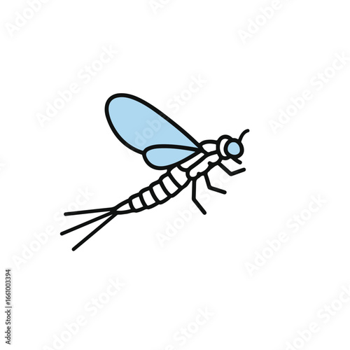 An illustration of a mayfly.