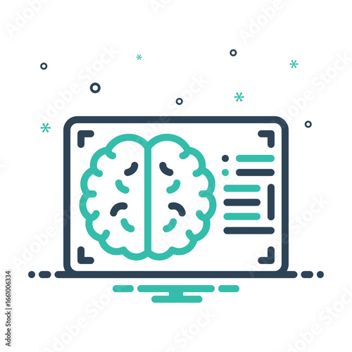 Mix icon for mri of the brain