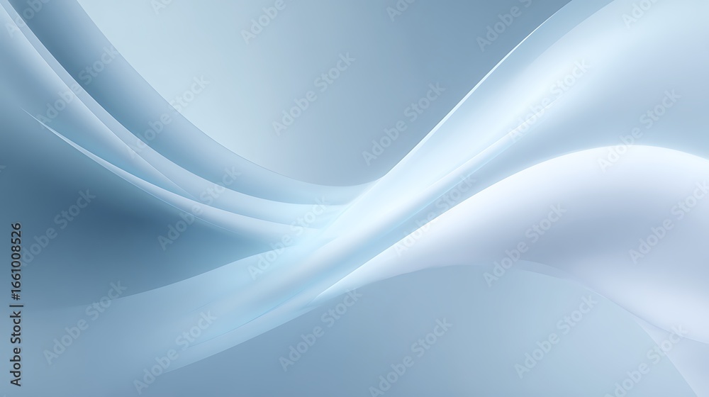 Fototapeta premium Abstract light blue flowing wave design background art
