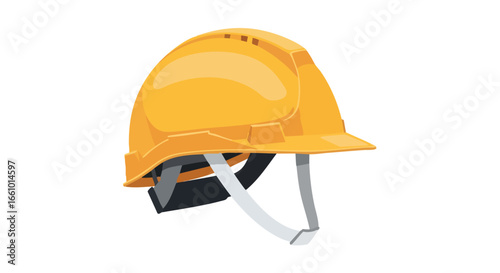 A Vibrant Yellow Hard Hat Depicting Safety and Protection, Symbolizing Industrial and Construction Environments, Highlighting its importance in