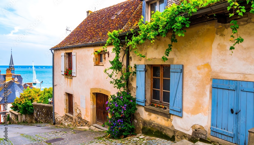 Obraz premium Charming European Village Homes