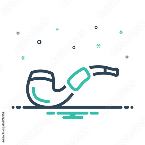 Mix icon for smoking pipe