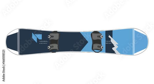Modern design snowboard vector illustration featuring winter sports equipment for adventure and recreation showcasing snowboarding gear