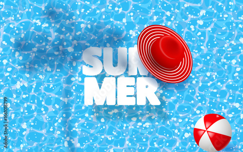 Hello summer poster. Vector background