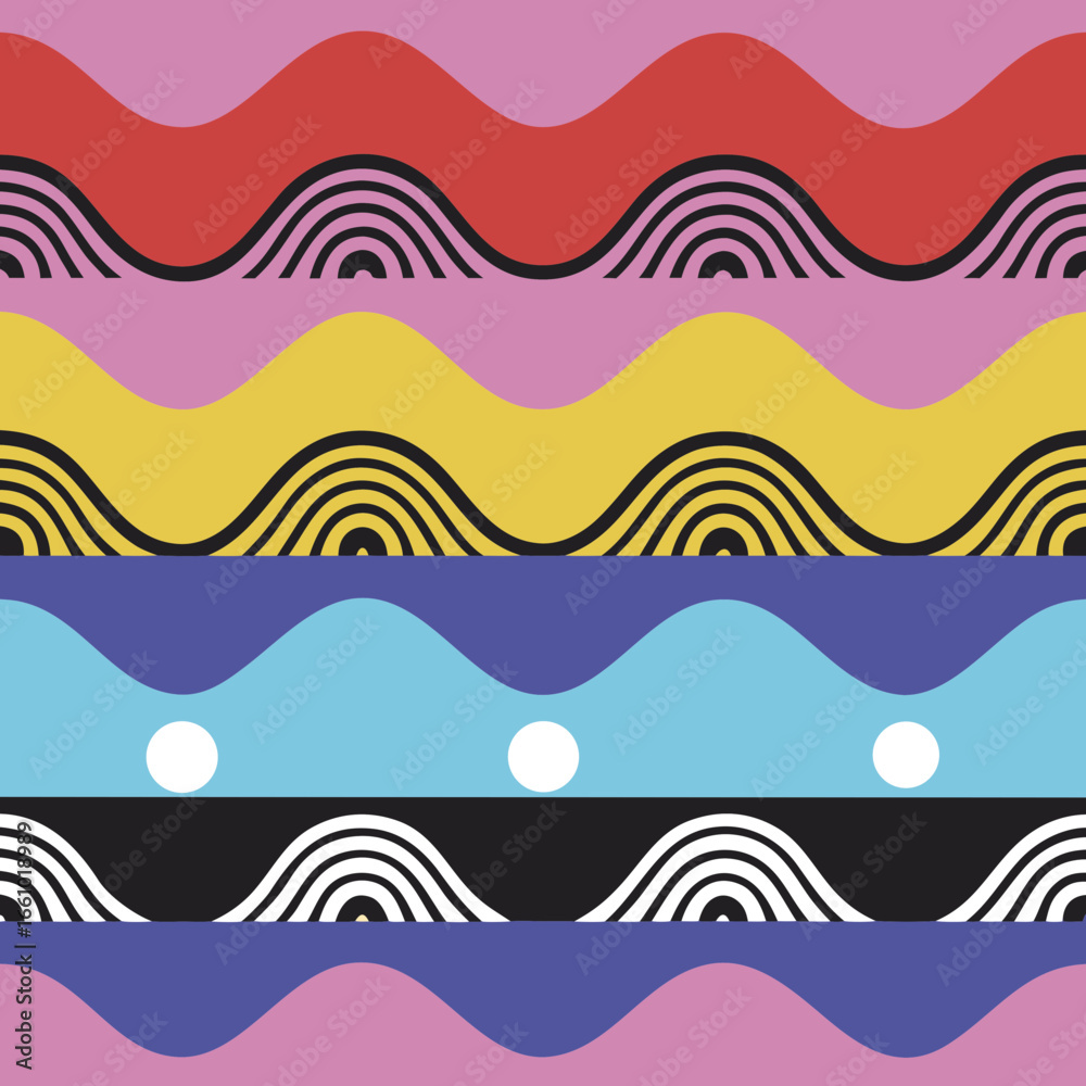 Obraz premium seamless wave pattern