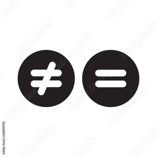 equal unequal button icon