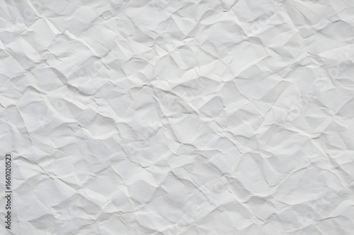 Blank white crumpled and creased paper