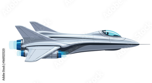 Futuristic Jet Design: A Sleek and Streamlined Aviation Concept Illustration Depicting Speed and Engineering Marvel of Tomorrow's Flight Technology