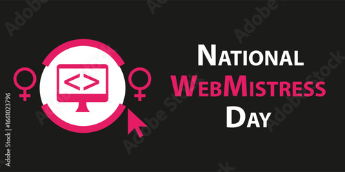 National WebMistress Day web vector banner design illustration