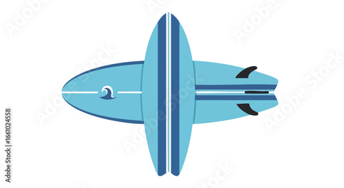 Illustrated Surfboards Displaying a Cool Aesthetic and a Subtle Ocean Vibe Capturing the essence of coastal culture and a laid-back lifestyle by the