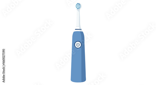 Modern sonic toothbrush in blue color on a white background, personal care tool for dental hygiene concept, clean teeth appliance, electric appliance