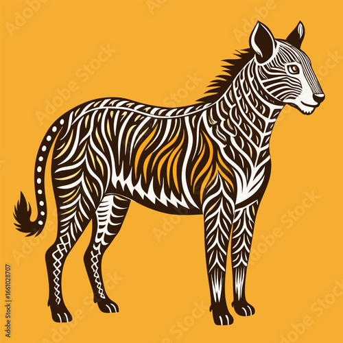 vector illustration of zebra