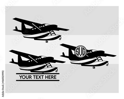 Seaplanes SVG Silhouette Bundle, Seaplanes Silhouette, Airplane Svg, Sea Plane Svg, Ocean Vehicle, Travel Png, Transport Svg Images,
