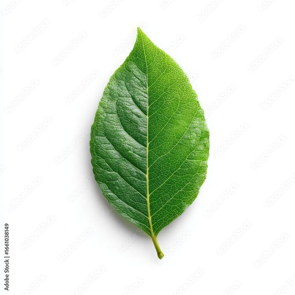 Obraz premium Green leaf isolated on white background