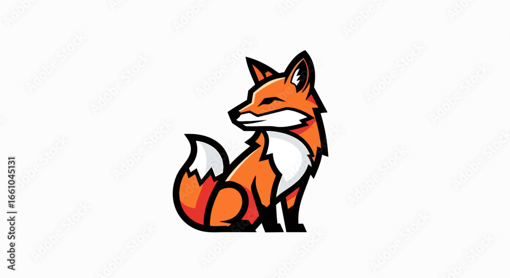 Obraz premium Cartoon fox illustration