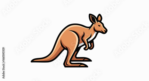 Cartoon kangaroo illustration design