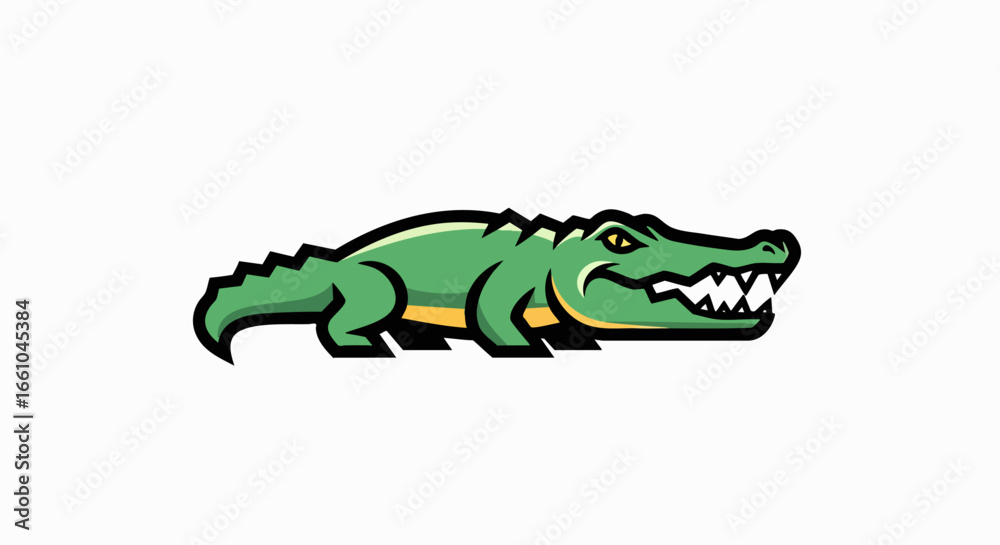 Fototapeta premium Crocodile graphic illustration