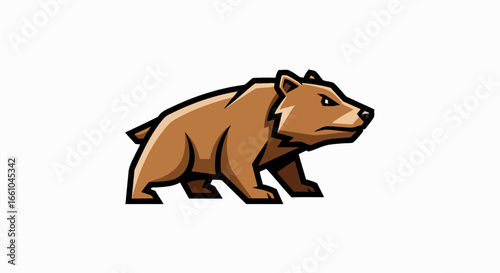Brown bear graphic illustration