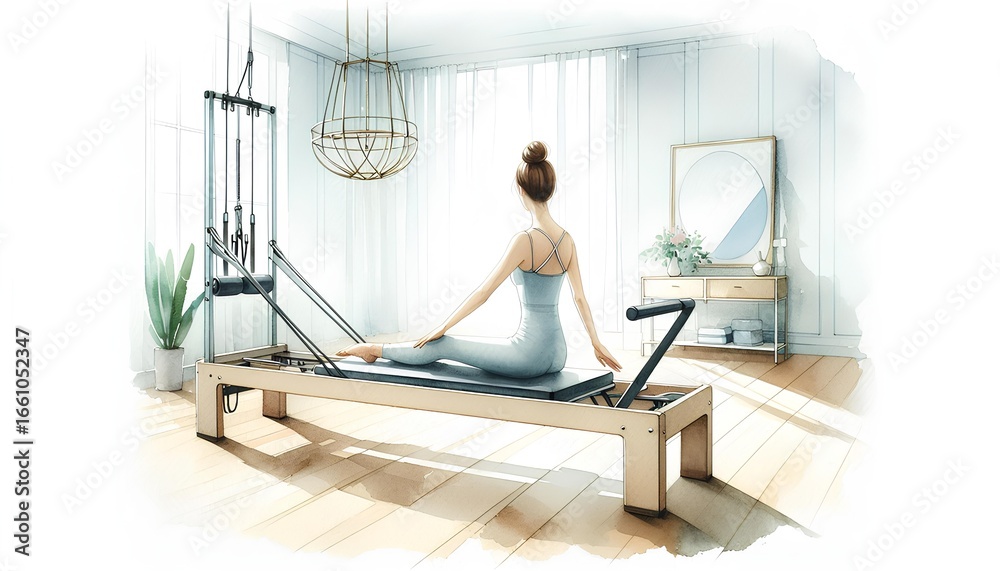Fototapeta premium young woman sitting on a chair