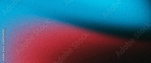 Photos Abstract glowing gradient background blending red and blue over black, grainy no