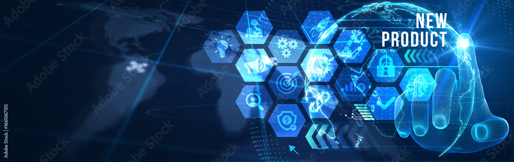 Fototapeta premium New Product Business Development Concept. 3d illustration