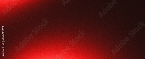 Abstract black and red gradient background enhanced with grainy noise texture, retro glowing blur and light leak effects