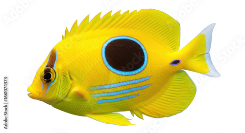 Fotografía Isolated Yellow Tang Fish