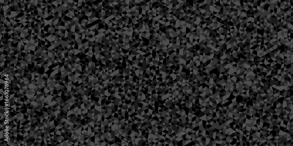 Fototapeta premium Seamless geometric pattern square shapes low polygon backdrop background. Abstract geometric wall tile and metal cube background triangle wallpaper. Gray and black polygonal background.