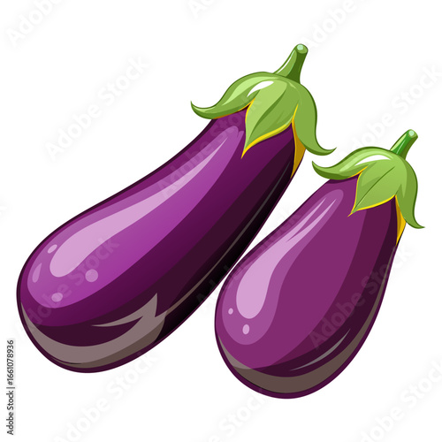 eggplant isolated on white