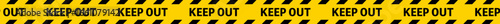Seamless keep out tape pattern for warning restriction and safety background design