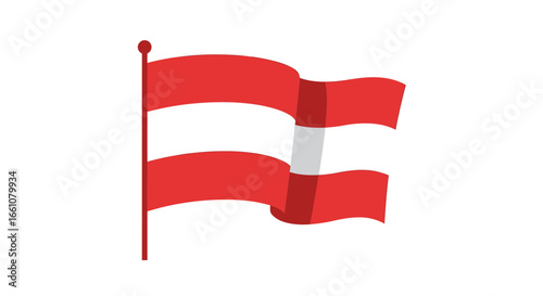 Icon Vector SVG Flag Illustration with Wavy Design in Flat Style for Web and Digital Use