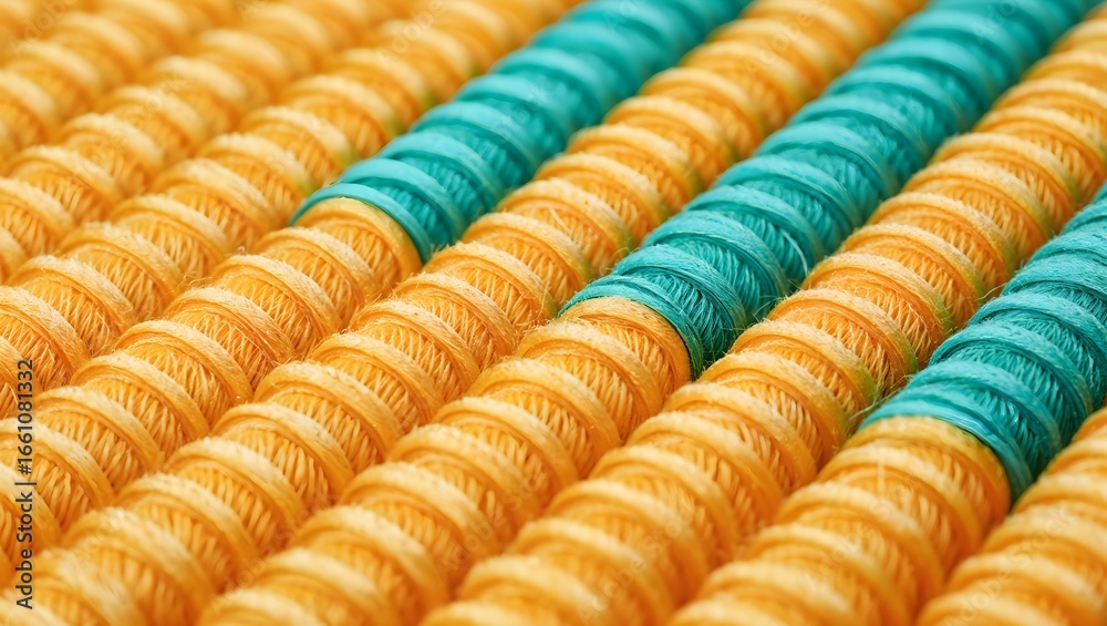 Fototapeta premium Close up of alternating orange and teal swim lanes in a swimming pool