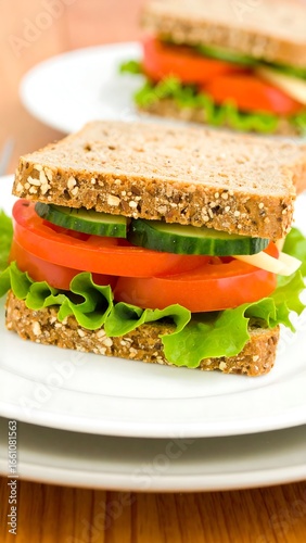 Healthy sandwich with vegetables