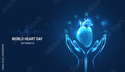 Heart pulse and heartbeat. world heart day. health care medical focus heartbeat for checking the function of the patient heart. modern simple design for medical apps, websites and hospital. vector.