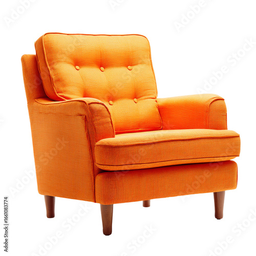 Leather sofa isolated on transparent background