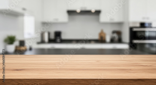 Beautifully Modern Kitchen with Wooden Countertop and Appliances