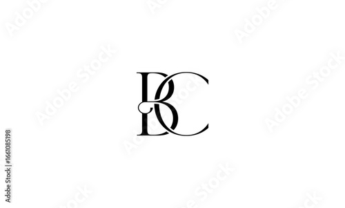 BC initial letters, monogram logo