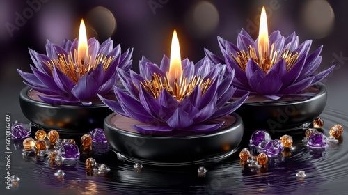 A Beautiful Arrangement of Tealights and Flowers Symbolizing Goodness Triumphing Over Evil for Diwali Celebrations