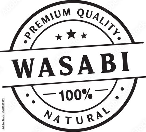 Premium Quality 100% Natural Wasabi Label Design