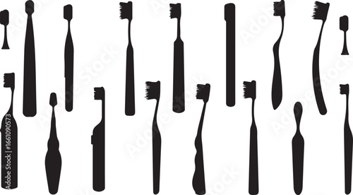 Toothbrush vector illustration, dental care icon, oral hygiene design, toothbrush silhouette artwork, healthcare dental tool, teeth cleaning graphic, dental hygiene concept, toothbrush icon set, perso