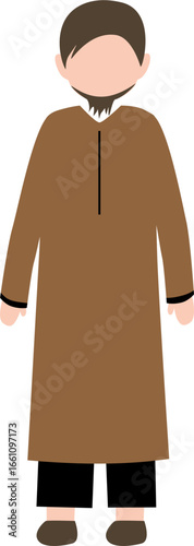 vector illustration of a faceless man