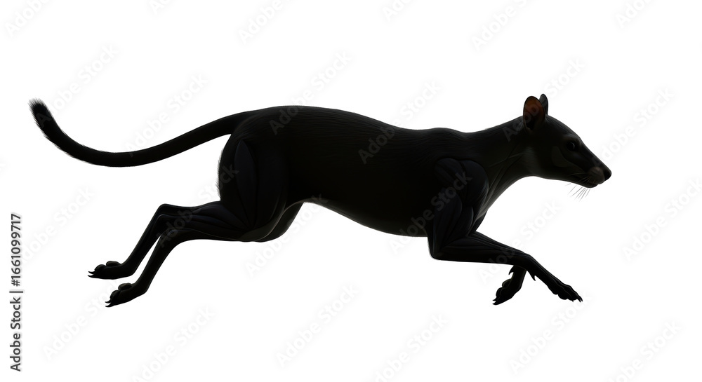 Fototapeta premium Isolated Black Agouti