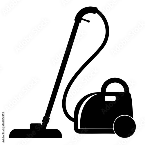 Minimal Vacuum Cleaner Silhouette Vector