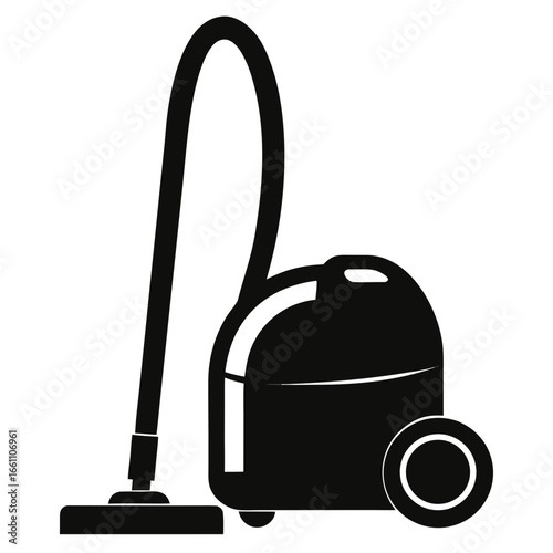 Minimal Vacuum Cleaner Silhouette Vector