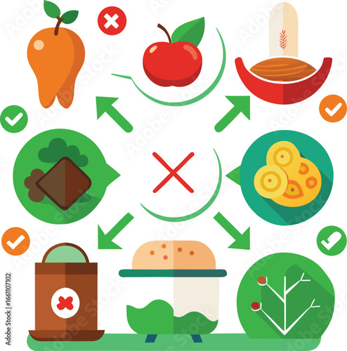 Illustrated guide of what to compost vegetable.