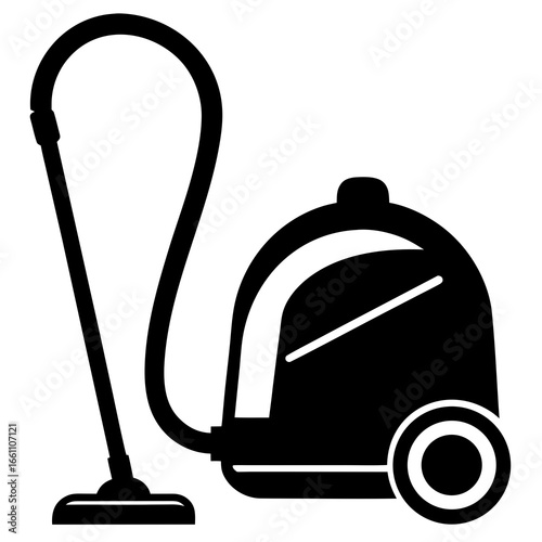 Minimal Vacuum Cleaner Silhouette Vector