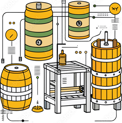 Diagram of a diy barrelponics system