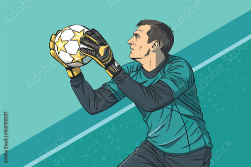 -soccer-goalie-holding-ball-with-gloves-after-save.eps