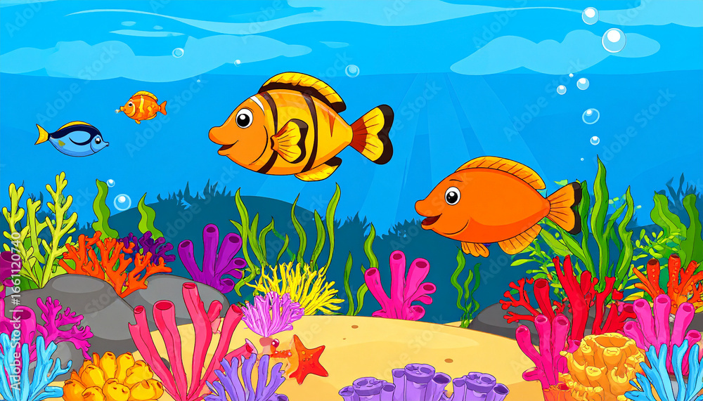 Naklejka premium fish in the aquarium