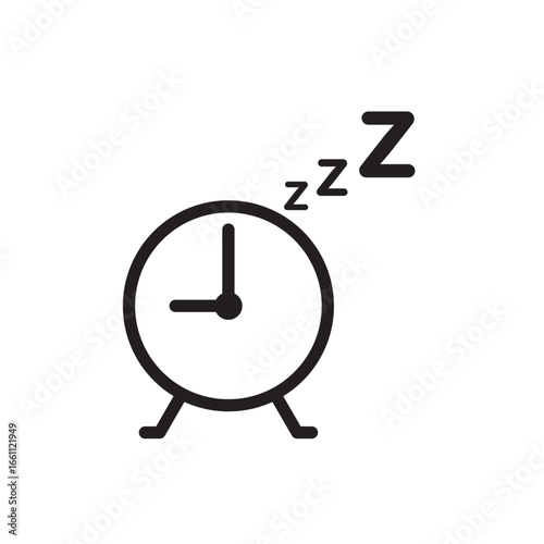 Clock with zzz icon